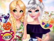 play Elsa And Rapunzel Pretty In Floral