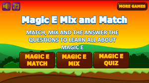 play Silent / Magic E Mix And Match Game - Learning To Read