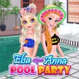 play Elsa And Anna Pool Party