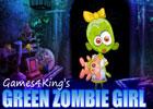 play Games4King Green Zombie Girl Rescue