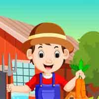 Cartoon Young Farmer Escape