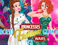 play Princesses Fashion Wars: Boho Vs. Gowns