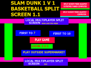 play Slam Dunk Basketball 1 V 1 Split Screen 1.1