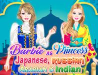 play Barbie As Princess: Japanese, Russian, Arabian And Indian