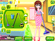 play Cleaning Girl Dress Up