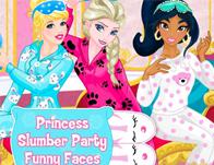 play Princess Slumber Party Funny Faces