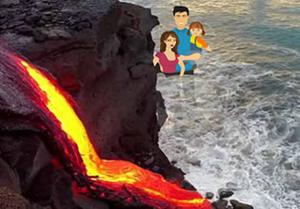 play Rescue A Family From Volcano