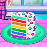 Rainbow Cake Cooking