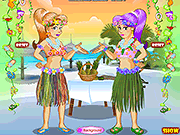 play Hawaiian Sisters Dress Up