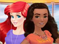 play Ariel And Moana Princess On Vacation