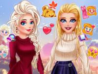 play Barbie And Elsa Autumn Patterns