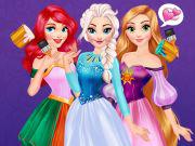 play Princesses Rainbow Dresses