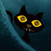 play Wowescape Scary Black Cat Forest Escape