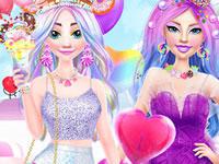 play Barbie And Elsa In Candyland