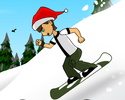 play Ben 10 Skyboard Downhill