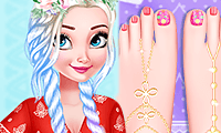 play Princesses Colorful Braids And Pedicures