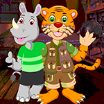 play Tiger And Rhinoceros Rescue