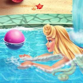 play Sleeping Princess Swimming Pool - Free Game At Playpink.Com