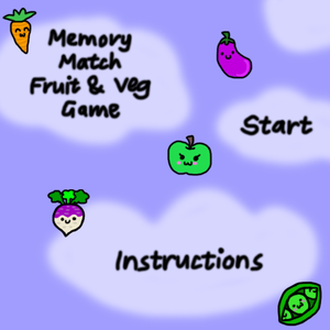 Memory Match Fruit And Veg Game