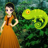 play Rescue Girl From Chameleon Forest