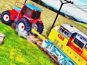play Chained Tractor Towing Train Simulator