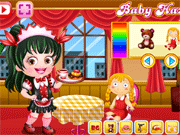 play Baby Hazel Waitress Dressup