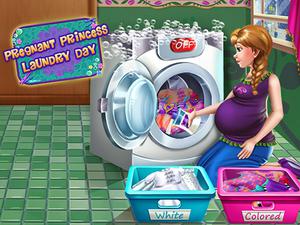 play Pregnant Princess Laundry Day