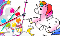 Coloring Book: Fabulous Cute Unicorn