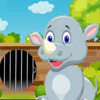 play Games4King-Cute-Rhinoceros-Rescue