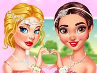 play Princesses As Gorgeous Bridesmaids