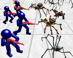 play Stickman Spiders Battle Simulator