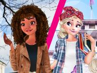 play Elsa And Moana Exchange Students