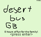play Desert Bus For The Gameboy