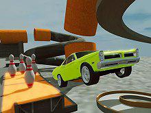 play Crazy Car Crash Stunts Bowling Edition