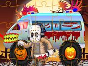 play Halloween Trucks Jigsaw