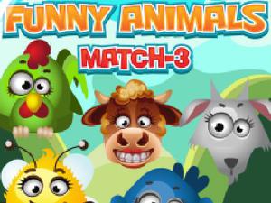 play Funny Animals Match 3