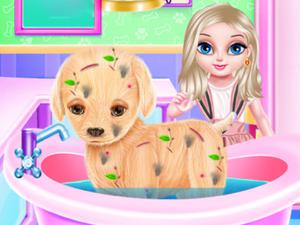 play Baby Elsa Puppy Surgery