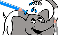 Coloring Book: Cartoon Elephants