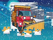 play Snow Plow Trucks Jigsaw