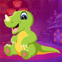 play Games4King Horned Dinosaur Escape