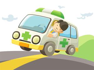 play Cartoon Ambulance Slide