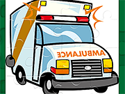 play Cartoon Ambulance Puzzle