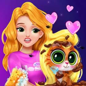 play Blonde Princess Kitty Rescue - Free Game At Playpink.Com