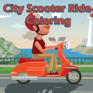 play City Scooter Ride Coloring