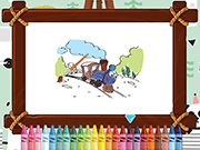 play Trains For Kids Coloring