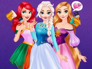 play Princesses Rainbow Dresses