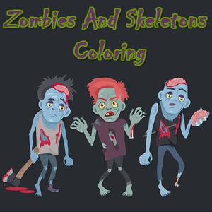 play Zombies And Skeletons Coloring