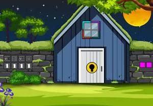 play Blue Wood Cabin Escape