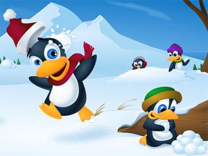 play Cute Penguin Slide