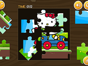 play Hello Kitty Car Jigsaw